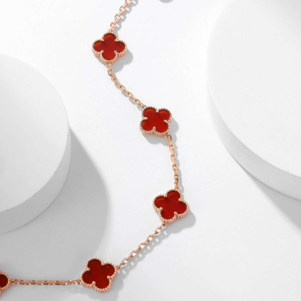 [Glow Muse]COLLAR TRÉBOL 10 MOTIVOS CORNALINA