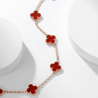 [Glow Muse]COLLAR TRÉBOL 10 MOTIVOS CORNALINA