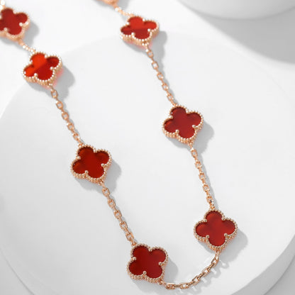 [Glow Muse]COLLAR TRÉBOL 10 MOTIVOS CORNALINA