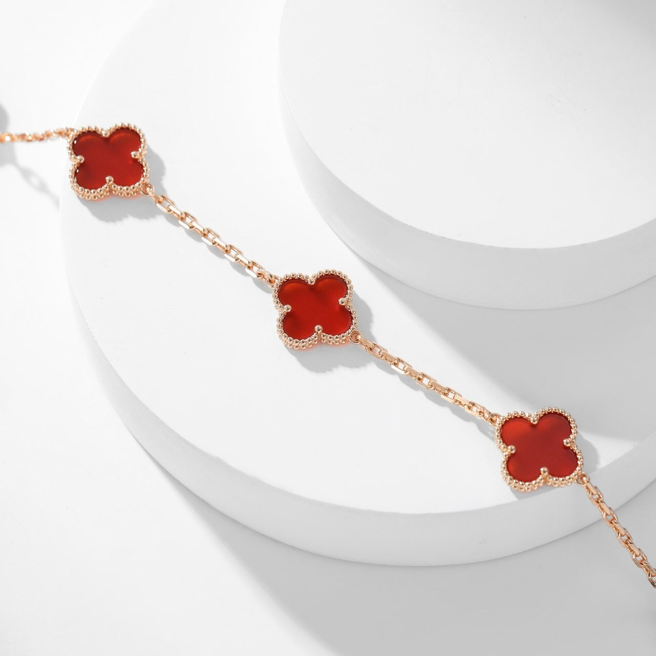 [Glow Muse]COLLAR TRÉBOL 10 MOTIVOS CORNALINA