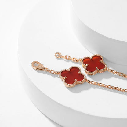 [Glow Muse]COLLAR TRÉBOL 10 MOTIVOS CORNALINA