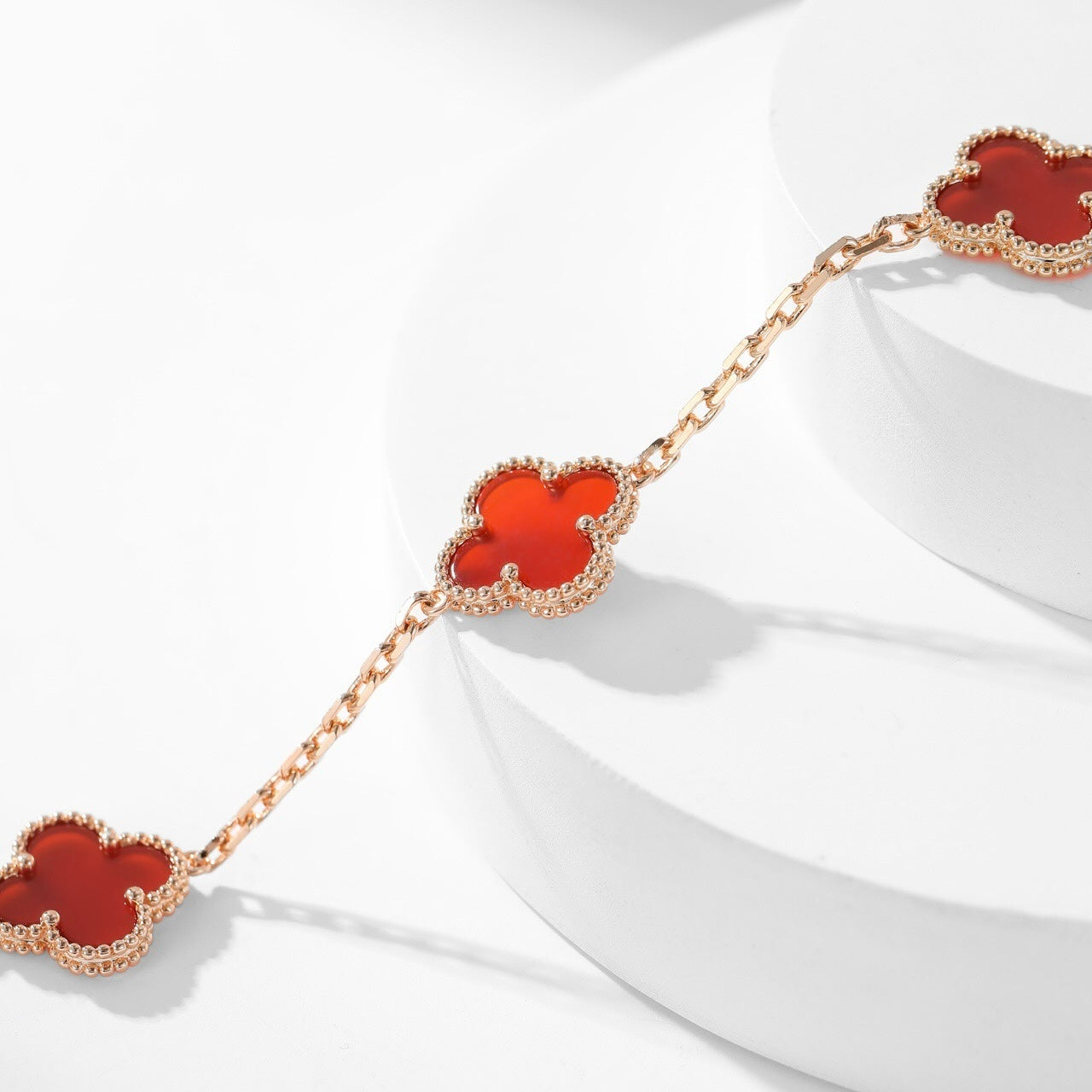[Glow Muse]COLLAR TRÉBOL 10 MOTIVOS CORNALINA