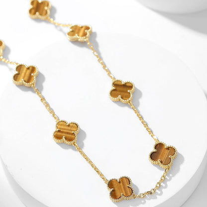 [Glow Muse]COLLAR DE 10 MOTIVOS OJO DE TIGRE CLOVER