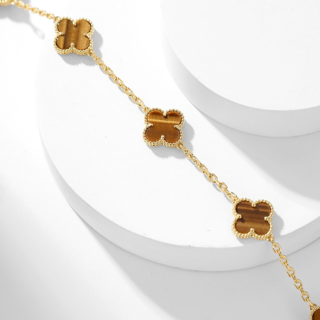[Glow Muse]COLLAR DE 10 MOTIVOS OJO DE TIGRE CLOVER