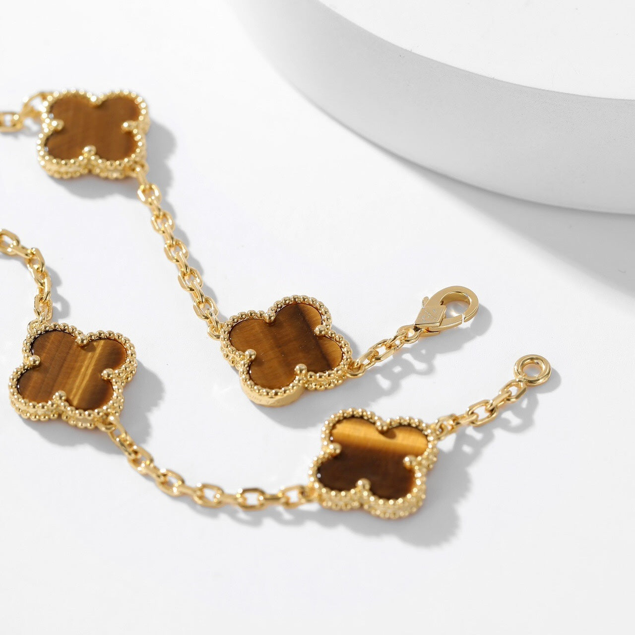 [Glow Muse]COLLAR DE 10 MOTIVOS OJO DE TIGRE CLOVER