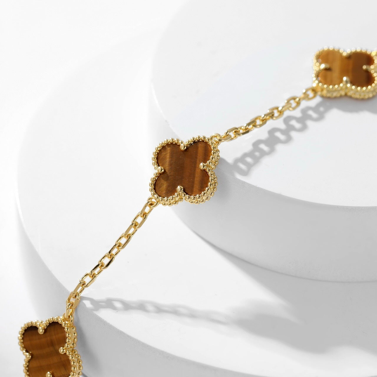 [Glow Muse]COLLAR DE 10 MOTIVOS OJO DE TIGRE CLOVER