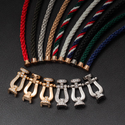 [Glow Muse]FORCE LARGE HORSESHOE FULL DIAMOND BRACELET ROSE GOLD