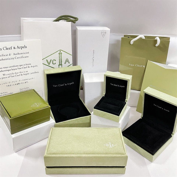 VA CLOVER BRAZALETE COLLAR ANILLO CAJA BOLSA DE REGALO