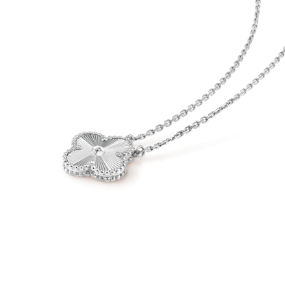 [Glow Muse]COLLAR LÁSER CLOVER 15MM PLATA