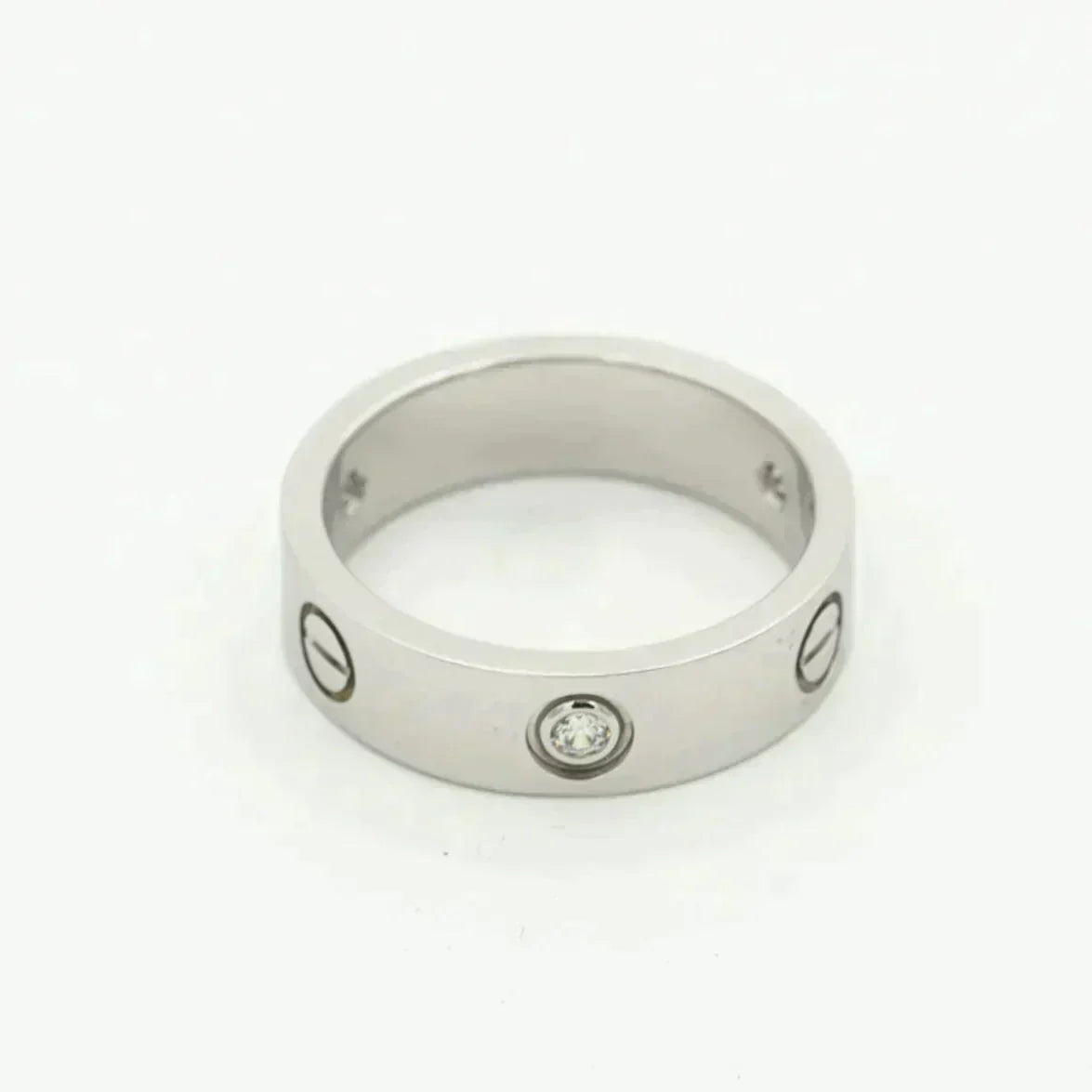 [Glow Muse]LOVE RING 5.5MM 3 DIAMONDS SILVER