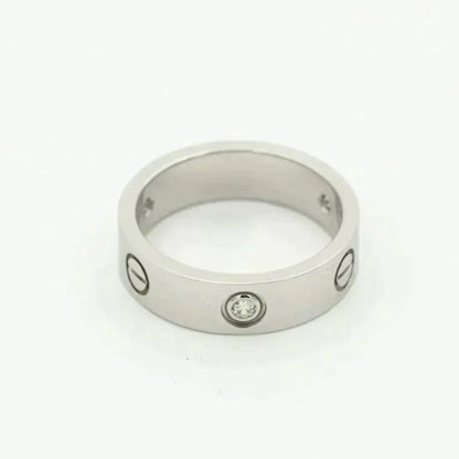 [Glow Muse]LOVE RING 5.5MM 3 DIAMONDS SILVER