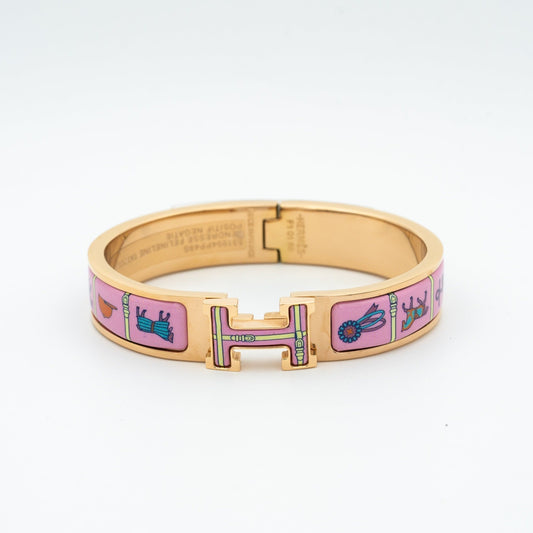 [Glow Muse]PULSERA DE ORO ROSA CON CERÁMICA ROSA