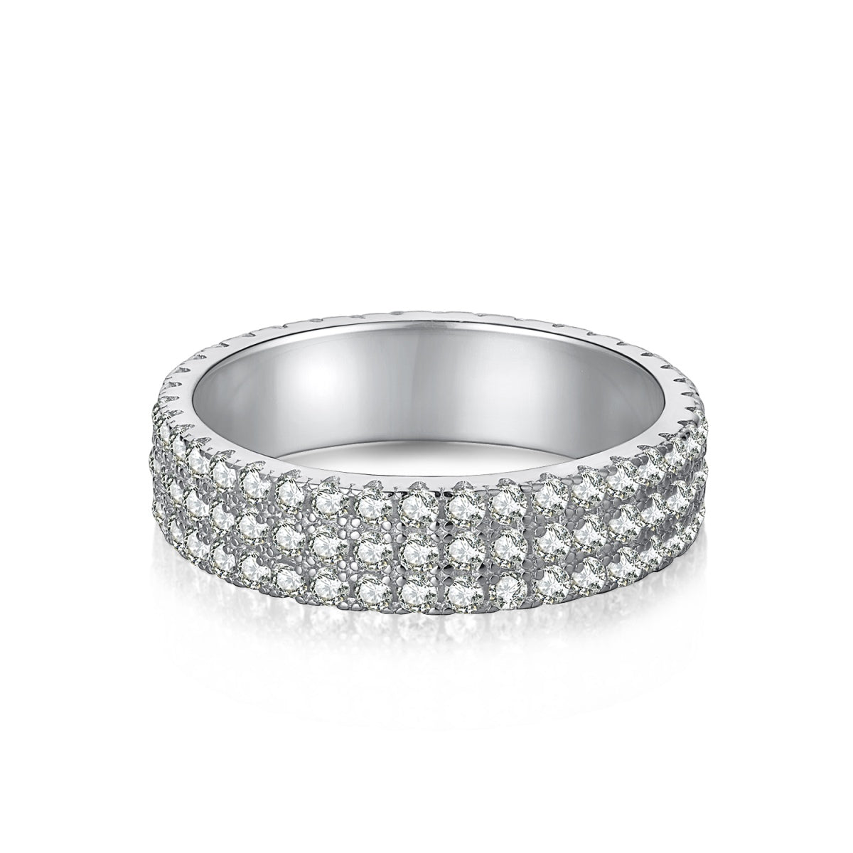 [Tonmkive Jewelry]Anillo tipo tenis con circonitas redondas diminutas