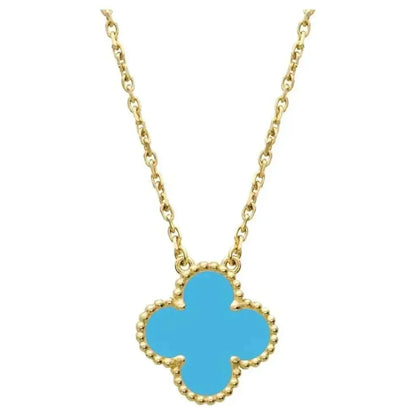 [Glow Muse]COLLAR DE TURQUESA VINTAGE DE 15 MM CLOVER