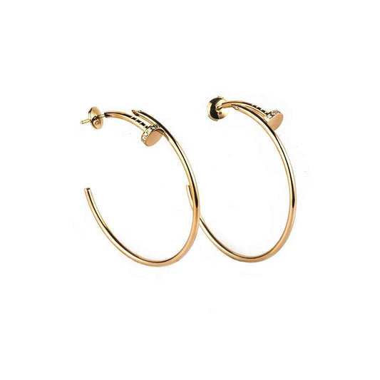 [Glow Muse]PENDIENTES JUSTE ORO DIAMANTES 1.8MM