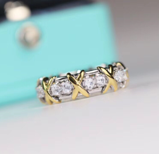 [Glow Muse jewelrys]خاتم الماس ذهبي كلاسيكي