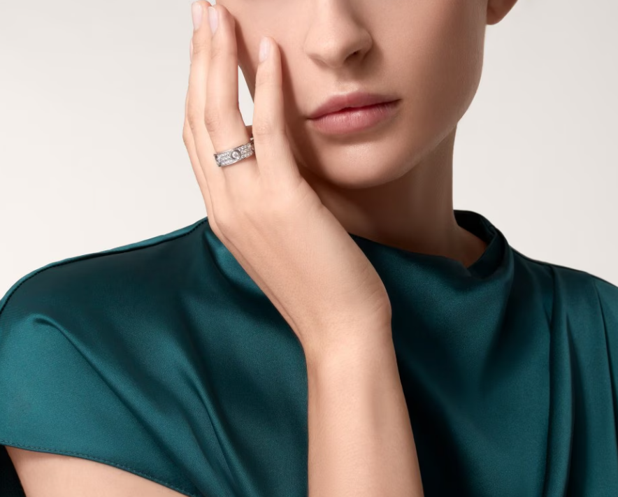 [Glow Muse] ANILLO LOVE DIAMANTE COMPLETO 6,5 MM, 6 DIAMANTES GRANDES Plata