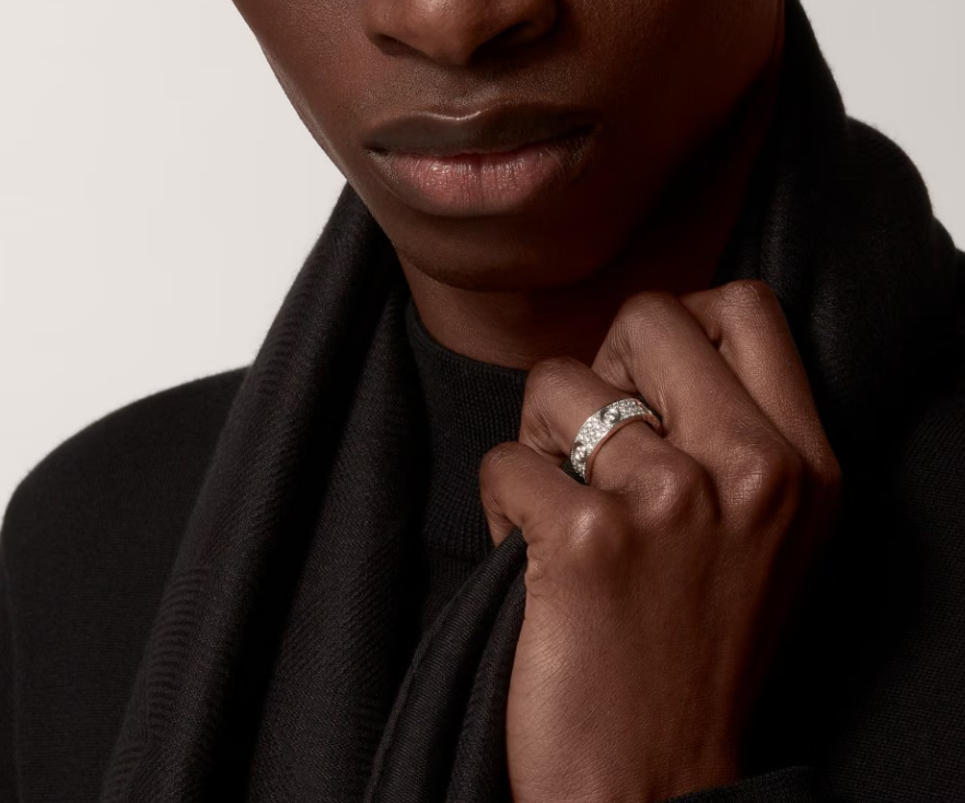 [Glow Muse] ANILLO LOVE DIAMANTE COMPLETO 6,5 MM, 6 DIAMANTES GRANDES Plata