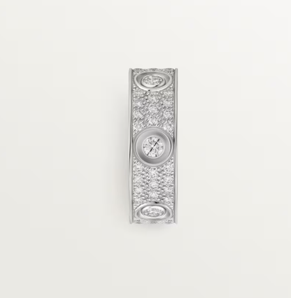 [Glow Muse] ANILLO LOVE DIAMANTE COMPLETO 6,5 MM, 6 DIAMANTES GRANDES Plata