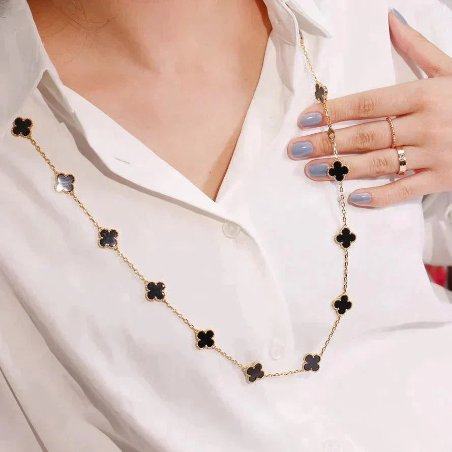 [Glow Muse]COLLAR ONYX TRÉBOL 20 MOTIVOS