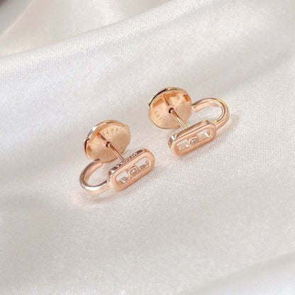 [Glow Muse]PENDIENTES CRIOLLAS MOVE UNO MINI 1 DIAMANTE