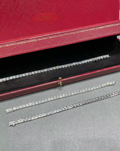 [Glow Muse joyas]PULSERA DE TENIS CON ENGARCE COMPLETO DE DIAMANTES