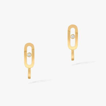 [Glow Muse]PENDIENTES CRIOLLAS MOVE UNO MINI 1 DIAMANTE