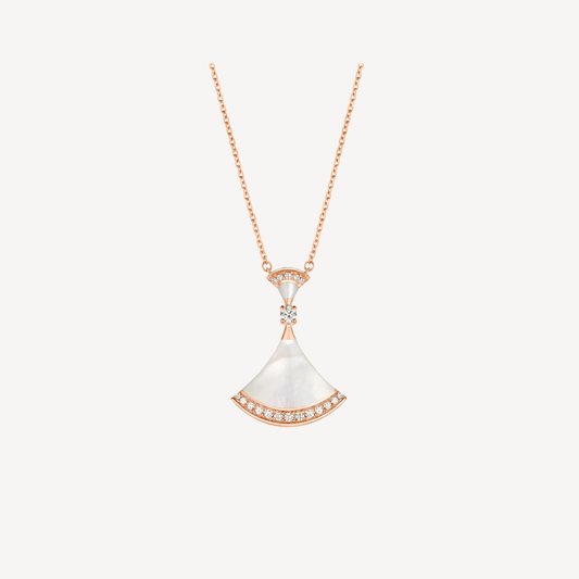 [Glow Muse]COLLAR DREAM NACAR ROSA ORO DIAMANTE
