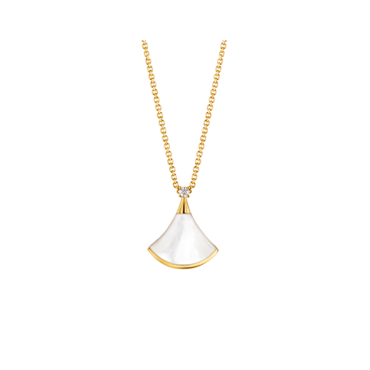 [Glow Muse]COLLAR DREAM NACAR BLANCO ORO 1 DIAMANTE