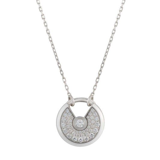 [Glow Muse]COLLAR AMULETTE PLATA CON DIAMANTES COMPLETOS