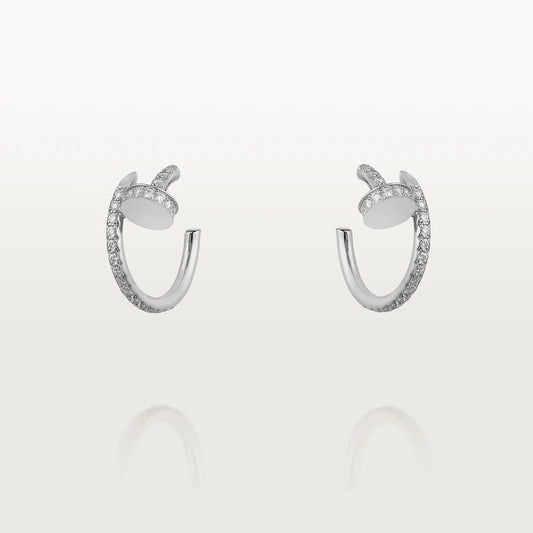 [Glow Muse]PENDIENTES JUSTE 12.75MM PLATA DIAMANTE