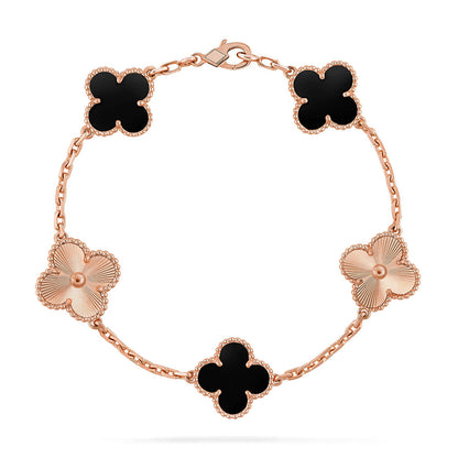 [⭐Glow Muse] مجموعة أساور العقيق من مجموعة 5 MOTIF CLOVER