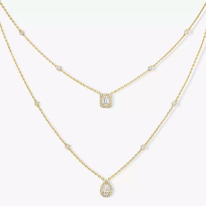 [Glow Muse]Diamond Necklace My Twin 2 Rows