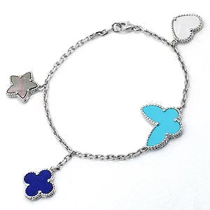 [Glow Muse] PULSERA DE PLATA 4 MOTIVOS LUCKY SPRING