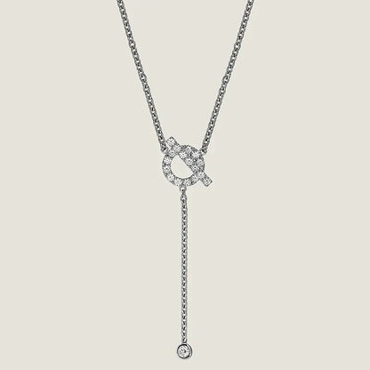 [Glow Muse]FINESSE SILVER DIAMOND NECKLACE