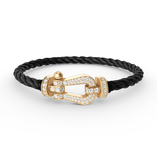 [Glow Muse]FORCE LARGE HORSESHOE FULL DIAMOND BRACELET GOLD