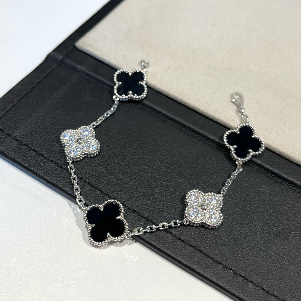 [⭐Glow Muse] مجموعة أساور العقيق من مجموعة 5 MOTIF CLOVER