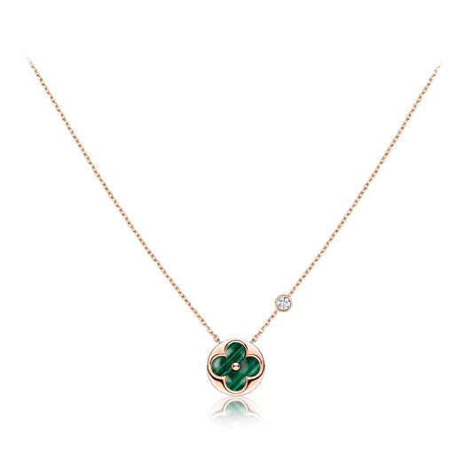 [Glow Muse]SUN PEDANT PINK GOLD 1 DIAMOND NECKLACE