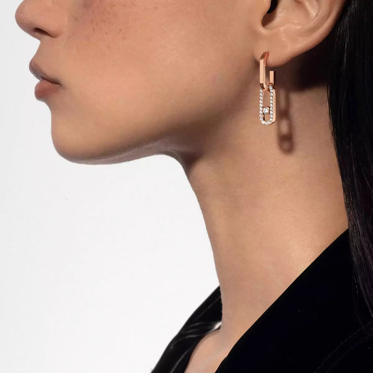 [Glow Muse]Pendientes de Diamantes de Eslabones