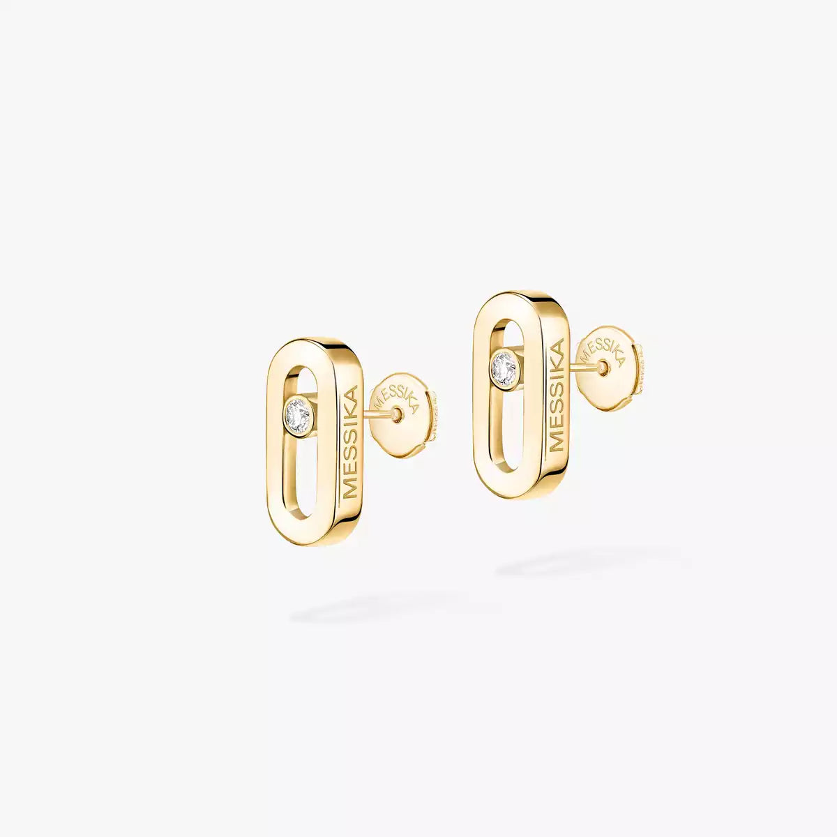 [Glow Muse]Pendientes de botón Uno Diamond Move