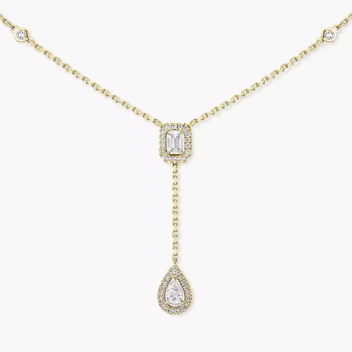 [Glow Muse]Gold Diamond Tie Necklace