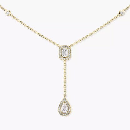 [Glow Muse]Gold Diamond Tie Necklace