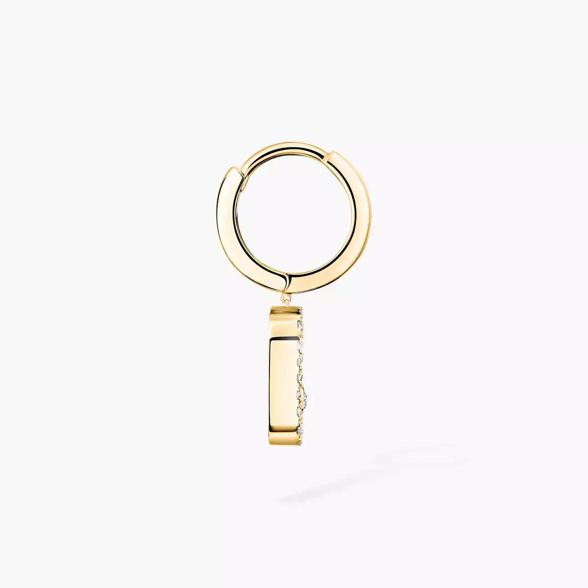 [Glow Muse]Pendiente de aro individual con diamante Move Uno