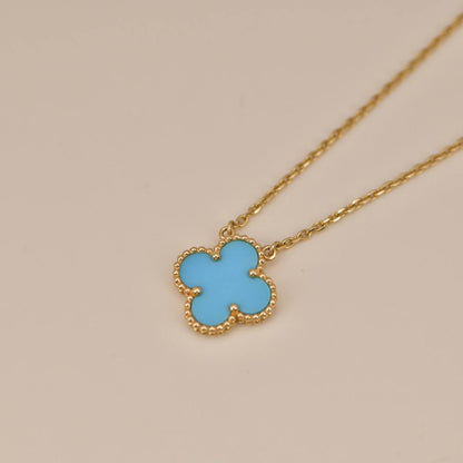 [Glow Muse]COLLAR DE TURQUESA VINTAGE DE 15 MM CLOVER