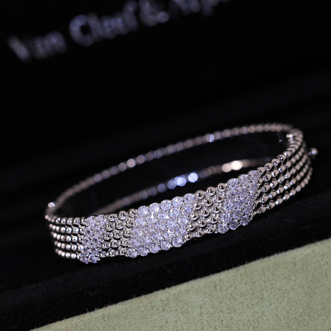 [Glow Muse] PULSERA DE CINCO FILAS DE DIAMANTES