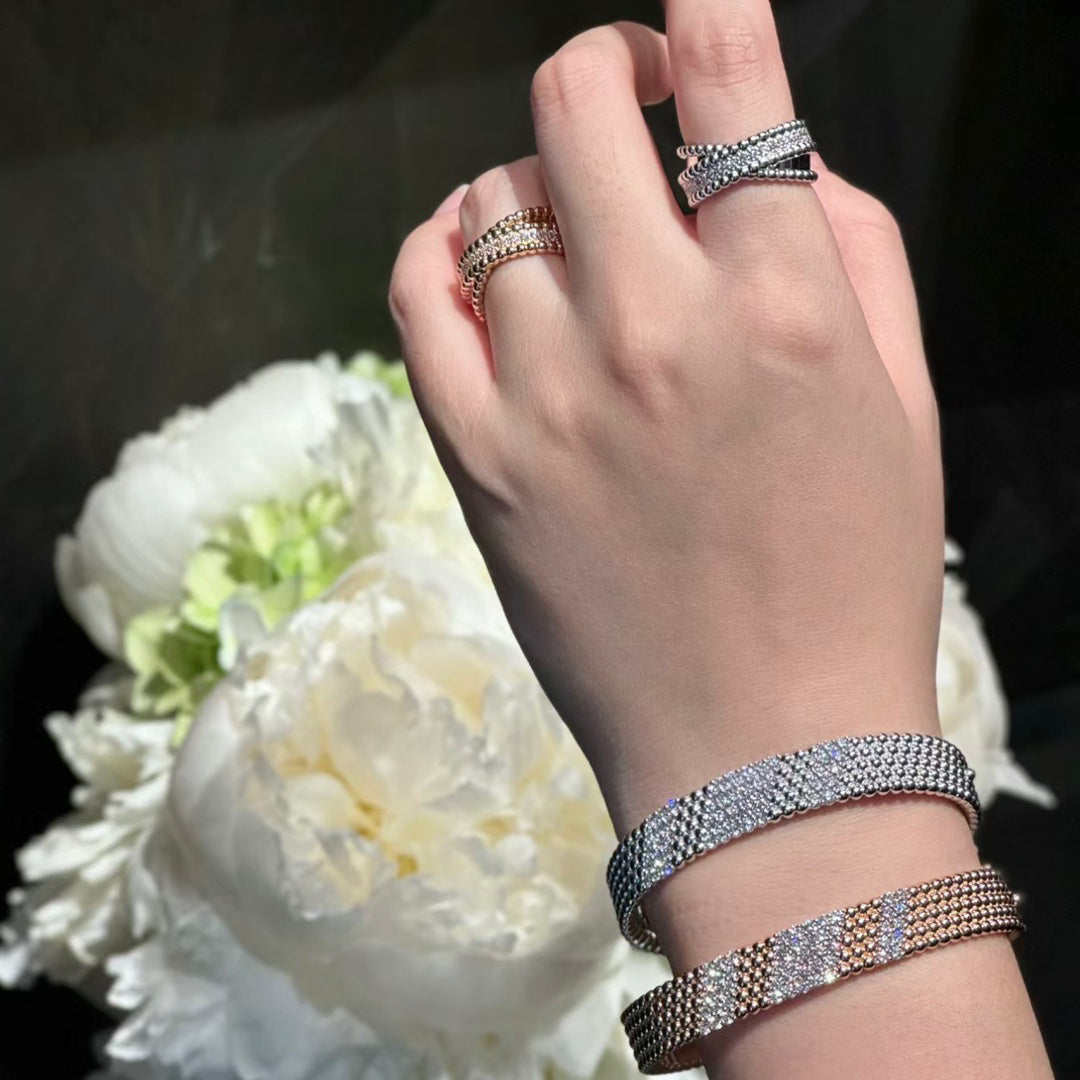 [Glow Muse] PULSERA DE CINCO FILAS DE DIAMANTES