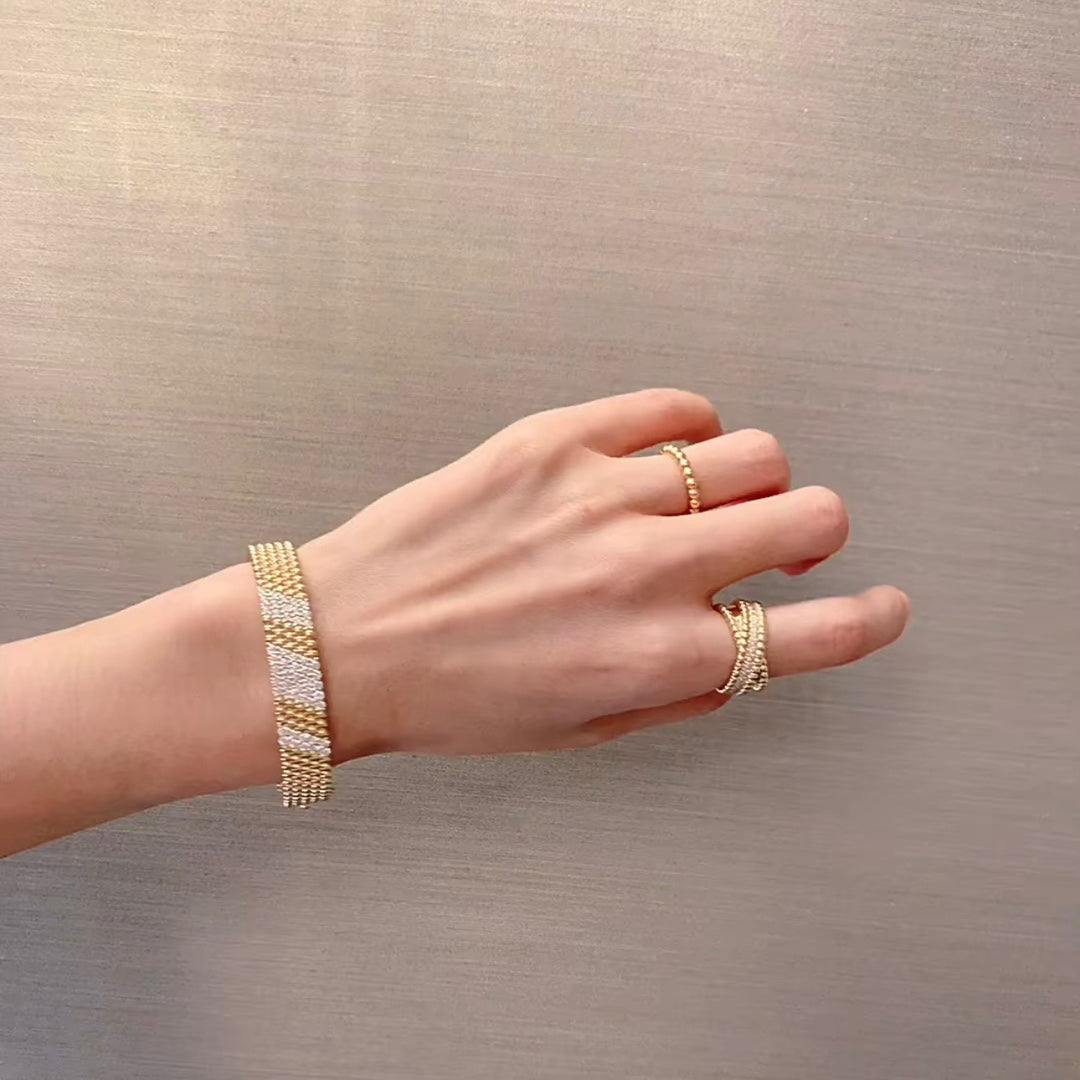 [Glow Muse] PULSERA DE CINCO FILAS DE DIAMANTES