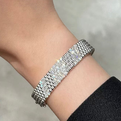 [Glow Muse] PULSERA DE CINCO FILAS DE DIAMANTES