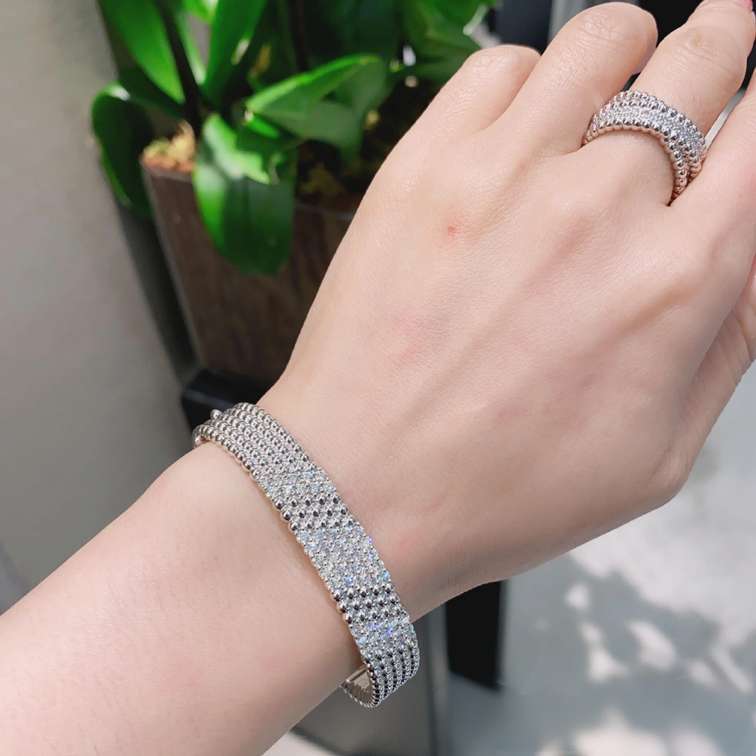 [Glow Muse] PULSERA DE CINCO FILAS DE DIAMANTES