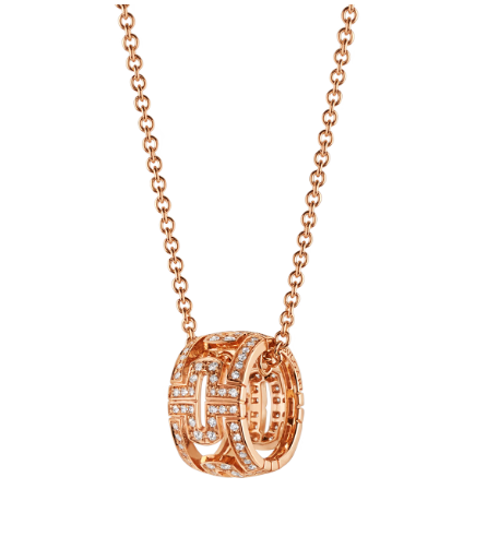 [Glow Muse]COLLAR PARENTESI ORO ROSA DIAMANTE